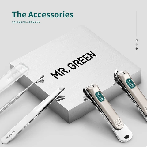 Портативный маникюрный набор MR.GREEN, набор для педикюра, кусачки для ногтей из нержавеющей стали, дорожный футляр для ухода за волосами, подарочная коробка, набор ножниц для ногтей
