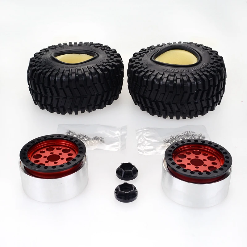 

1 Set Chassis Guard Body Fender Protector Skid Plate Axle Guard Kit & 4Pcs 2.2 Inch Beadlock Wheel Rims