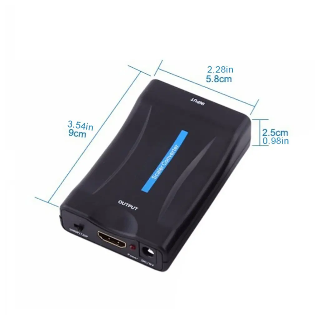 

SCART To HDMI-compatible Video Converter 1080P Video Audio High End Converter AV Signal Adapter High Definition TV Receiver