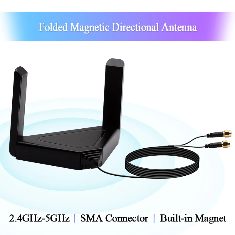 Folded External Antenna For Intel AX200 9260NGW Wifi Card Dual Band 120CM High Gain Desktop PCIe Adapter | Компьютеры и офис