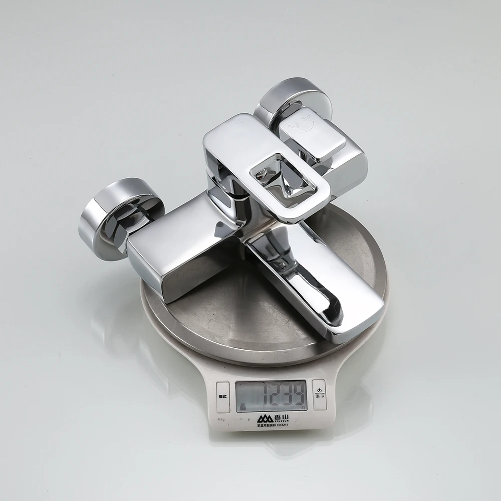 

MYNAH Wall Mounted Shower Set Bathroom Faucet Cold & Hot Water Mixer Bathtub Faucet Double Outlet Water Tap