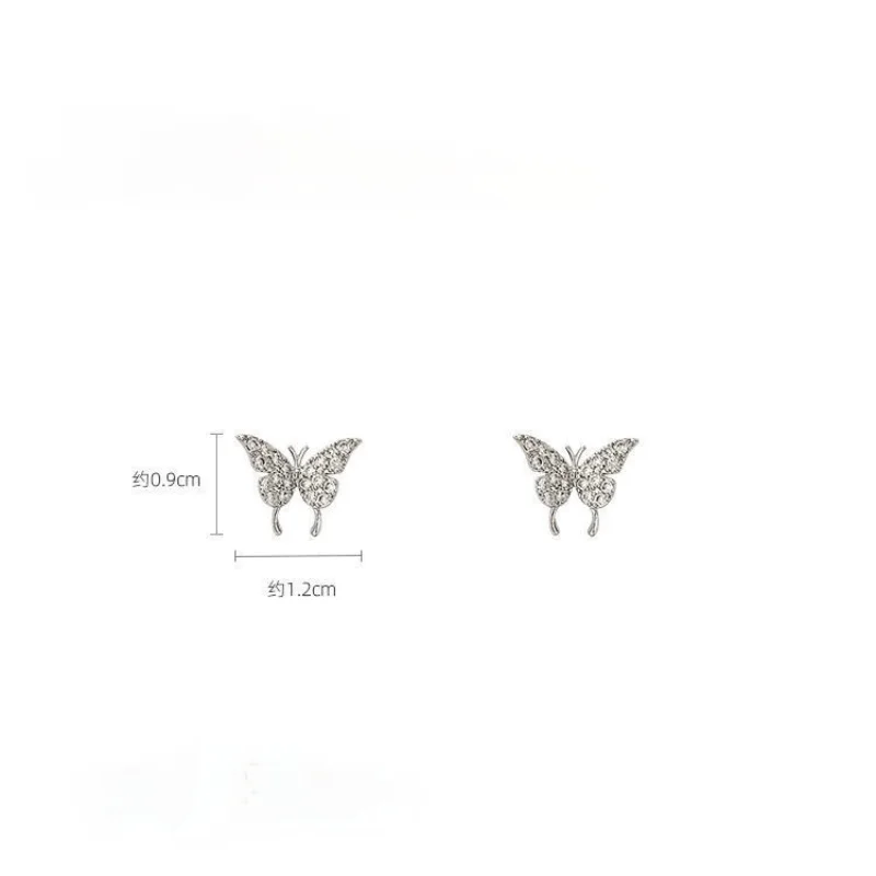 

1 Pair Shinning Butterfly Ear Cuffs for Non Pierced Ears S925 Silver Needle Clip Earrings for Women Statement Ear Cuffs