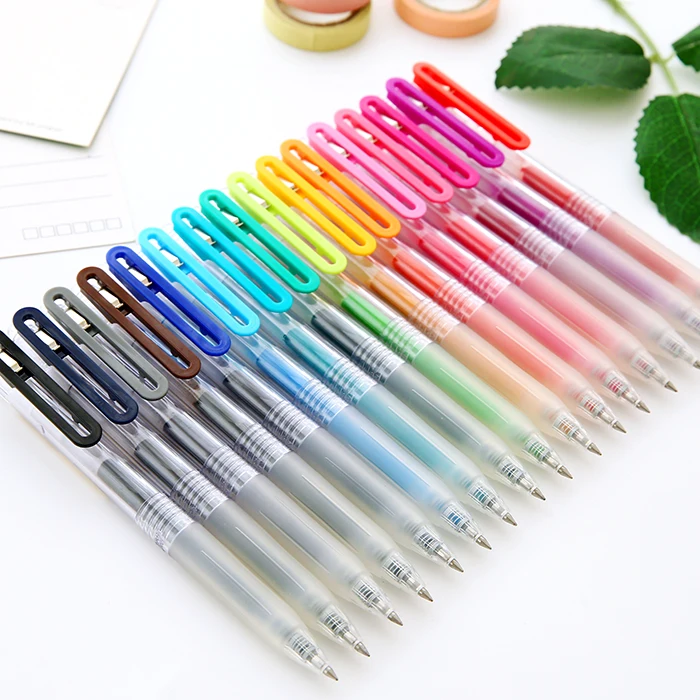 1 шт. выдвижная гелевая ручка 0 5 мм с цветными чернилами| |