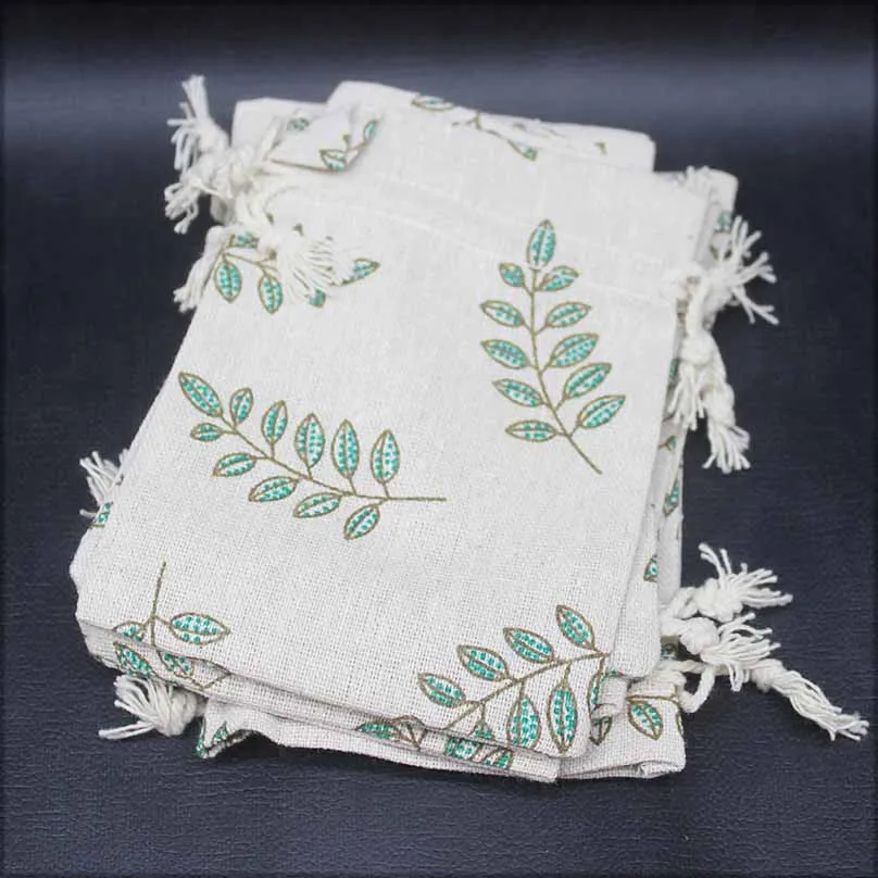 5 шт. 10x14 хлопковые сумки животные цветочный узор подарочные вечерние