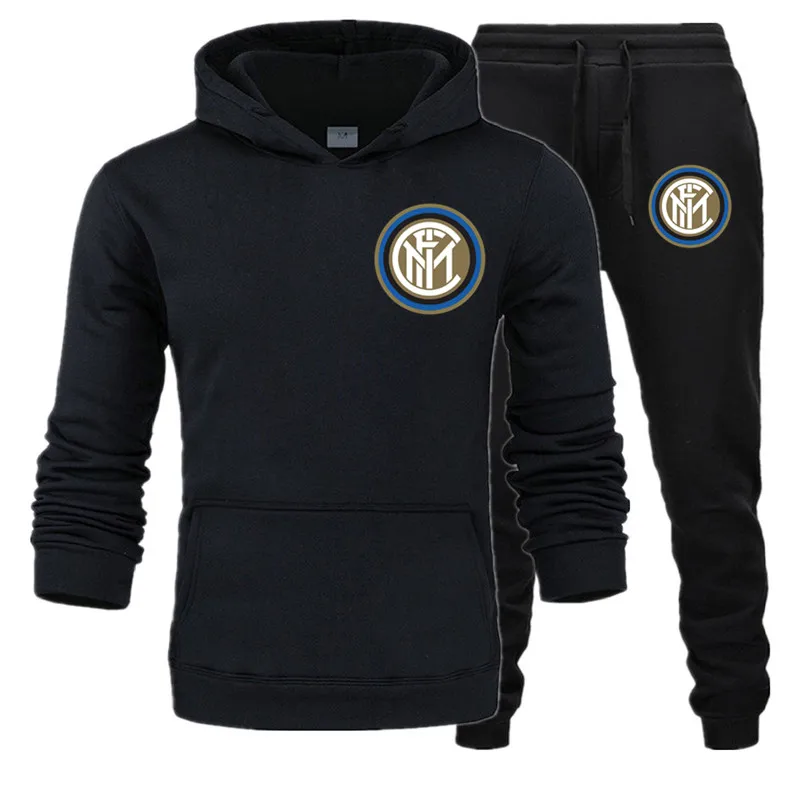 Мужские комплекты толстовка с капюшоном и штаны спортивный костюм мужская