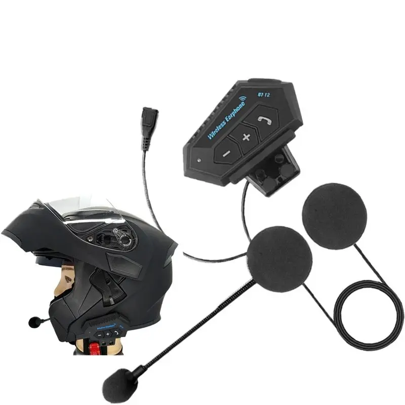 

2023 BT12 Moto bluetooth Wireless Noise cancel Helmet Headset Hands Free BT V5.0 Earphone Handsfree With Microphonefor