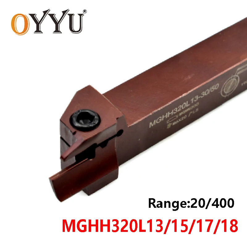 

OYYU MGHH320 MGHH320L13 20/36 50/80 MGHH320L18-160/400 Spring Steel Grooving Turning Tool Holder CNC use Carbide Inserts MGMN300