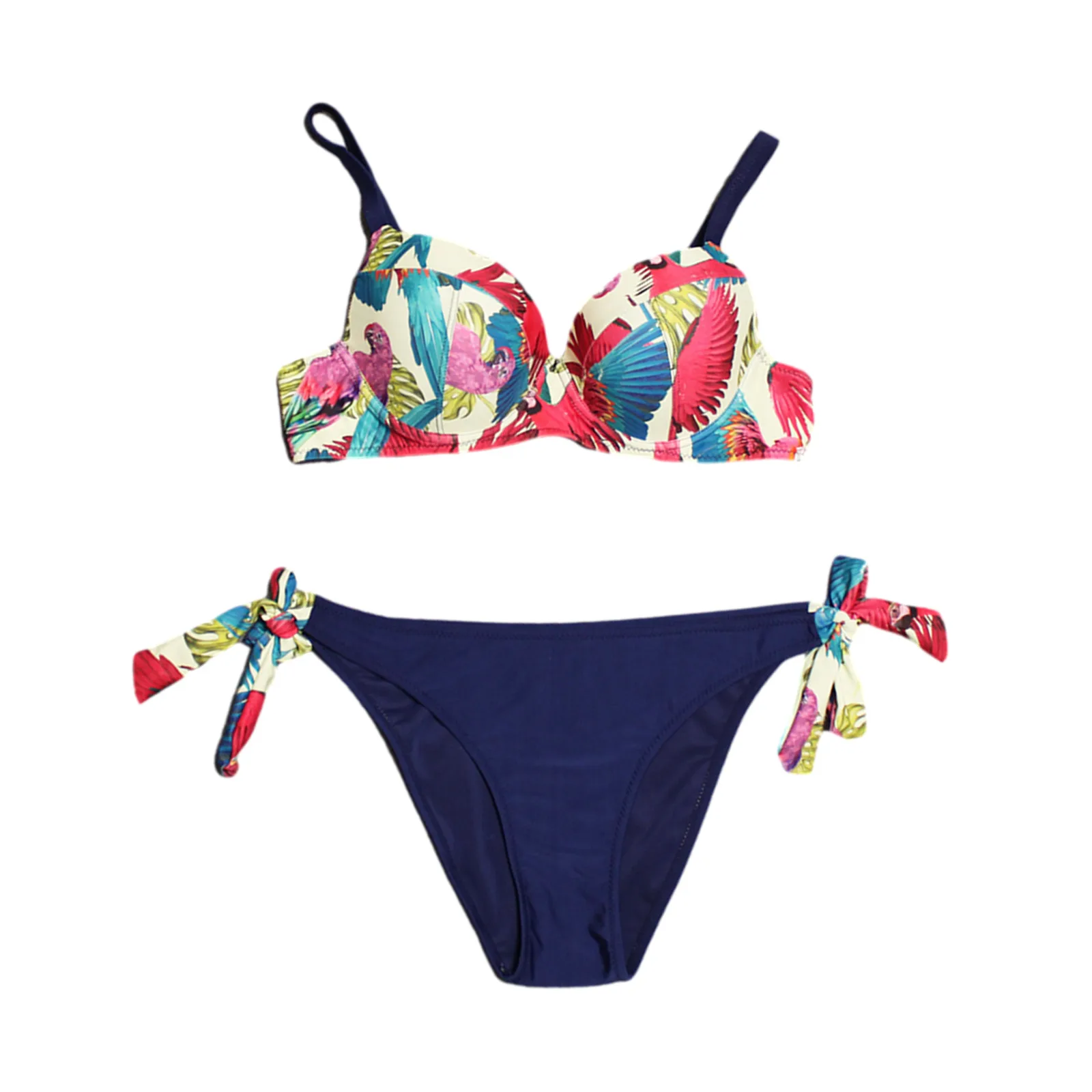

Meihuida Women Two Piece Printed Swimsuit Sets, Bra Top and Tie Up Thong Bikini Bathing Suits