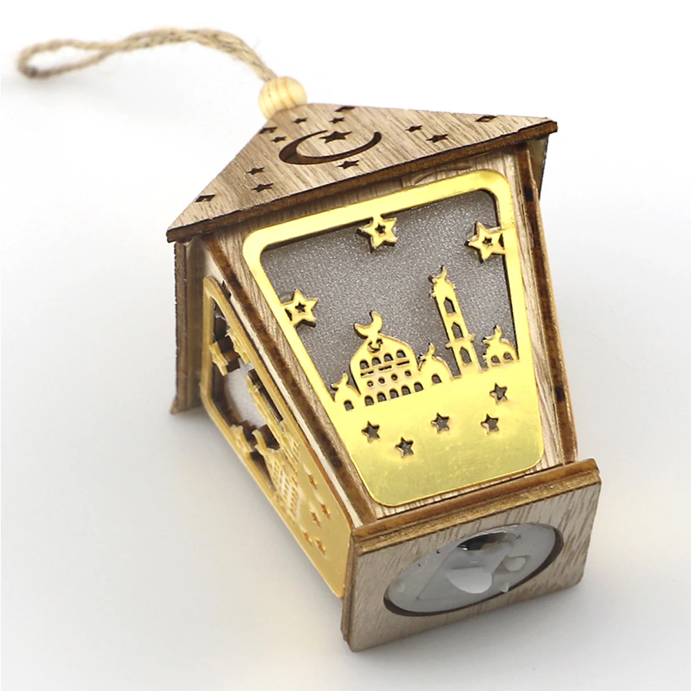 Мусульманский праздничный светильник Рамадан ИД Мубарак украшения деревянная