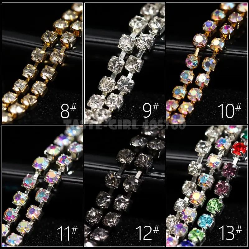6 сеток/упаковка разноцветные все различные формы цепи кольцо Пряжка металлические 3D шпильки дизайн ногтей украшения из сплава Маникюр DIY