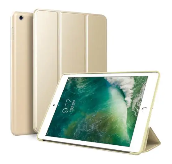 Чехол-книжка для iPad Air 1 Air 2 iPad 9,7 5 6 th, мягкий силиконовый чехол-подставка, Умный Магнитный чехол для iPad, чехол - Цвет: Gold