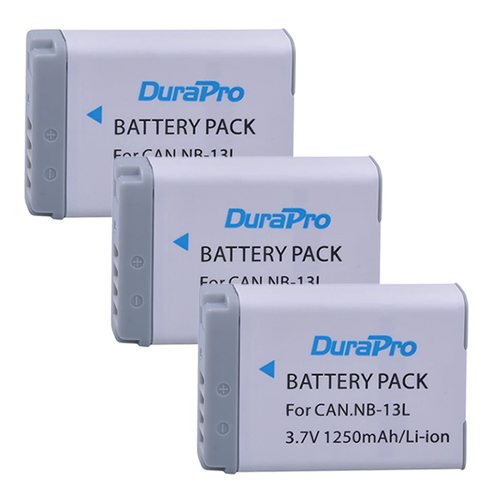 

3Pc NB-13L 1250mAh NB13L NB 13L Batteries for Canon PowerShot G1 X Mark III, G5 X G5X G7 X Mark II SX720 HS