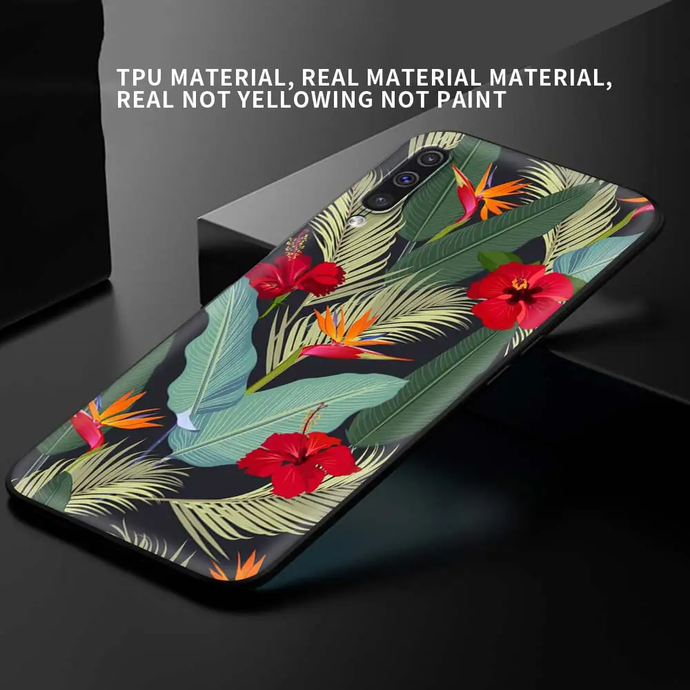 

Vintage Banana Leaf Flower Cellphone Case For Samsung A70 A80 A90 Cover for Galaxy A20 A20E A30 A10E A40 A50 A50S A10 Funda