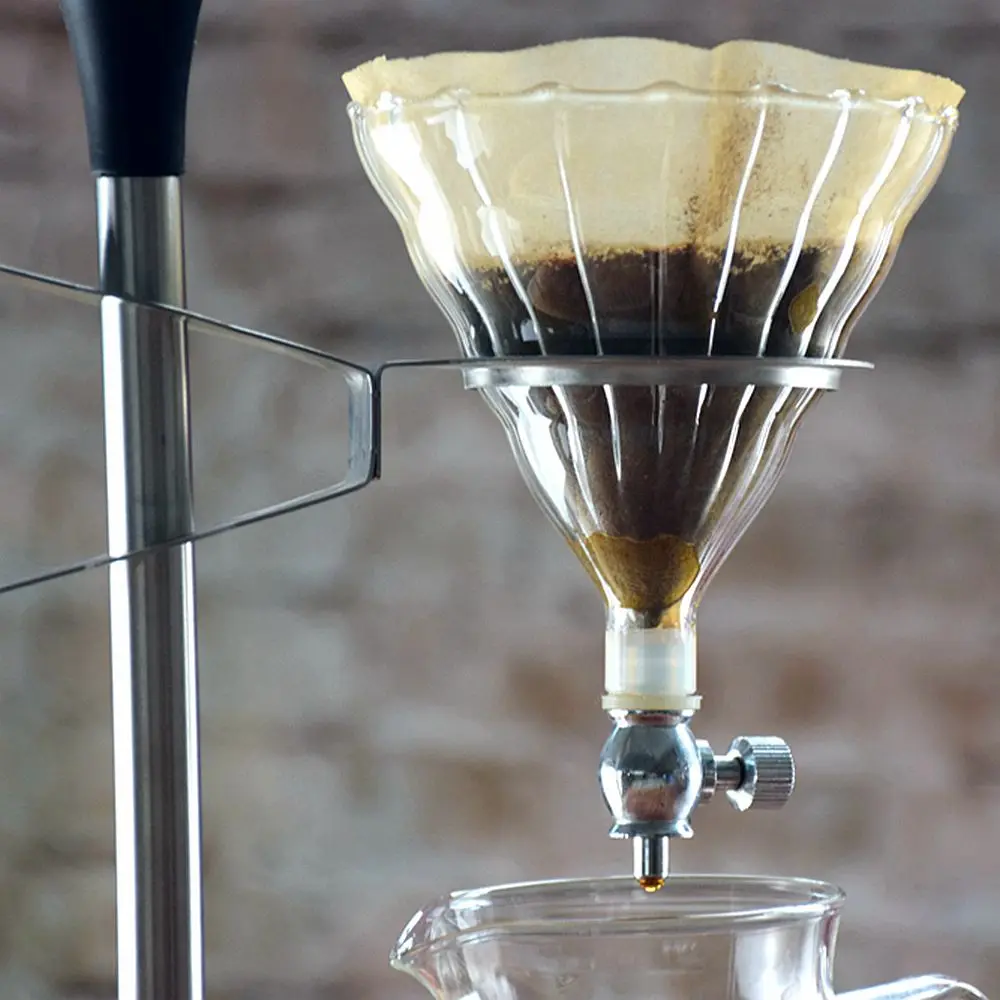 Новый V60 бамбуковое основание из нержавеющей стали регулируемая Сталь Кофе