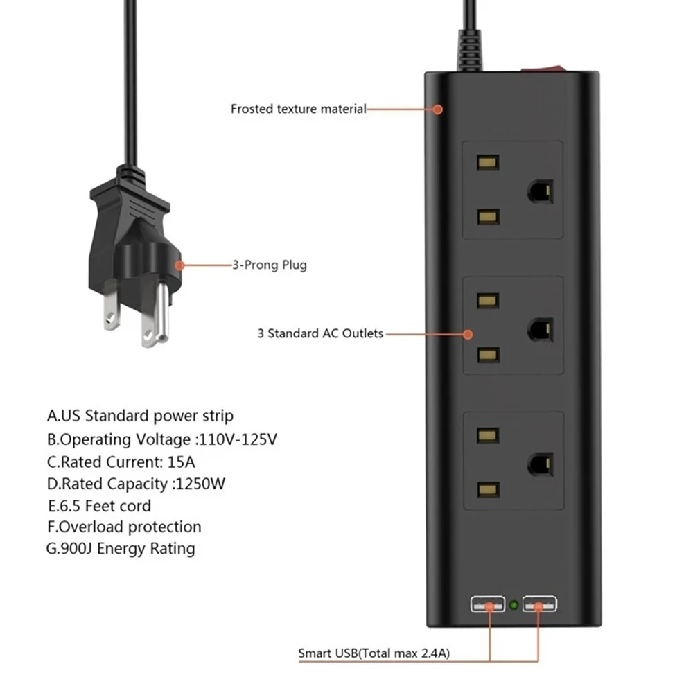 Multi Power Ptrip Электрический предохранитель напряжения 3 способа штепсельная вилка