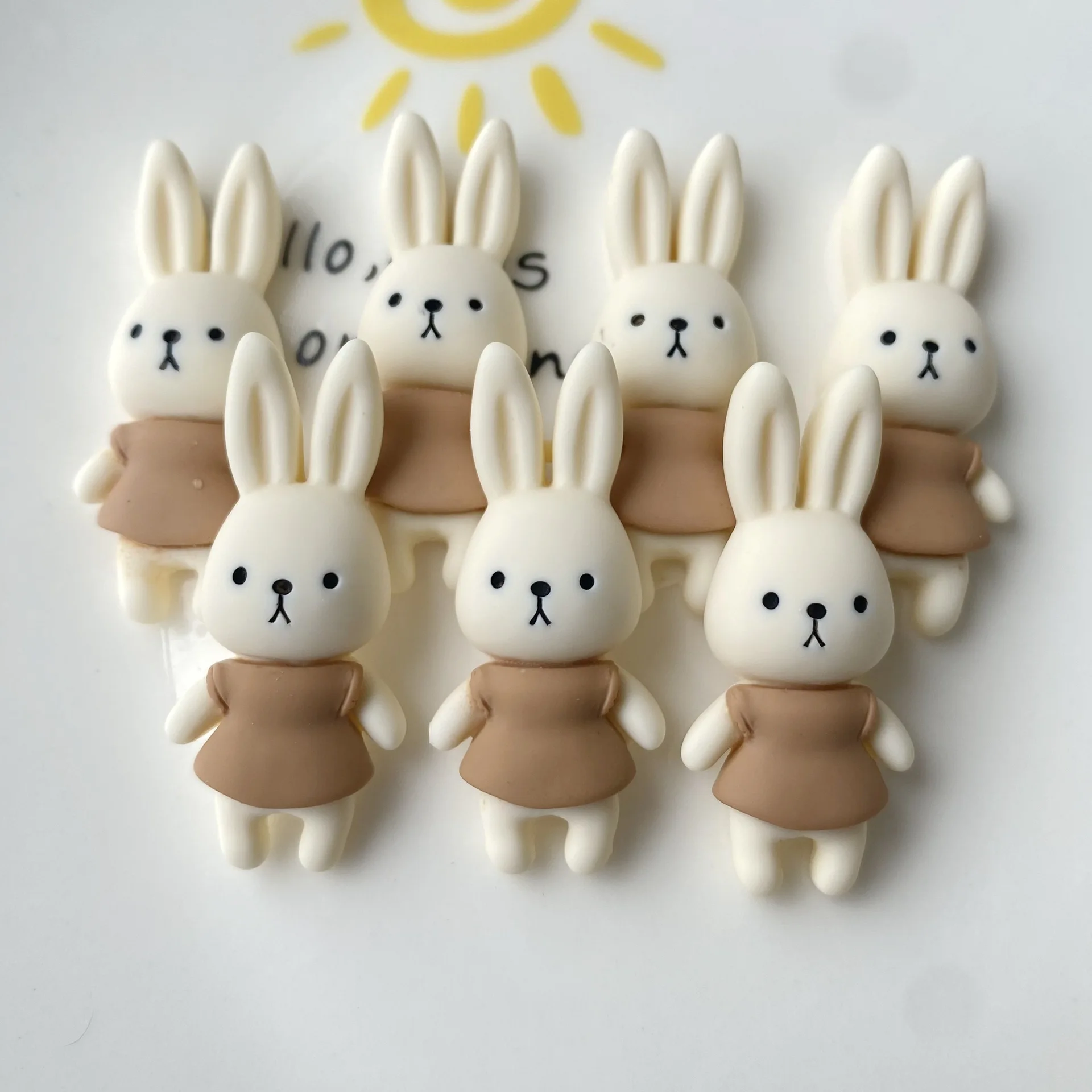 10 шт. мультяшный медведь кролик с плоским основанием кабошон кавайные поделки