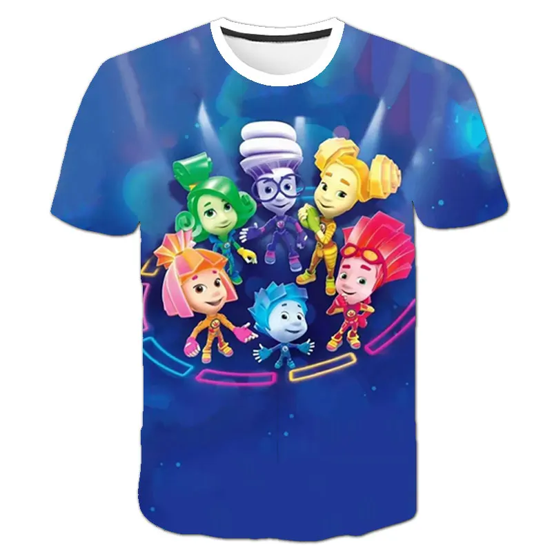 

Children Clothing The Fixies T Shirt 2021 Summer Baby Boys Clothes Kids Girls Breathable Fashion 3D Short Sleeve Novelty Cartoon