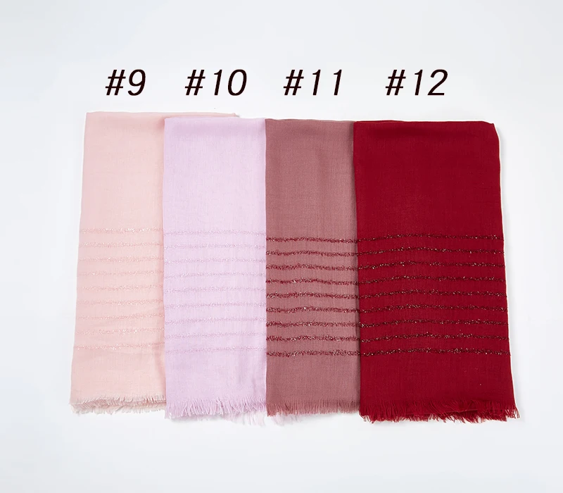 Plain Shimmer maxi cotton scarf hijab solid Fringed shawls glitter muslim long muslim head wrap turbans scarves/scarf 10PCS/LOT