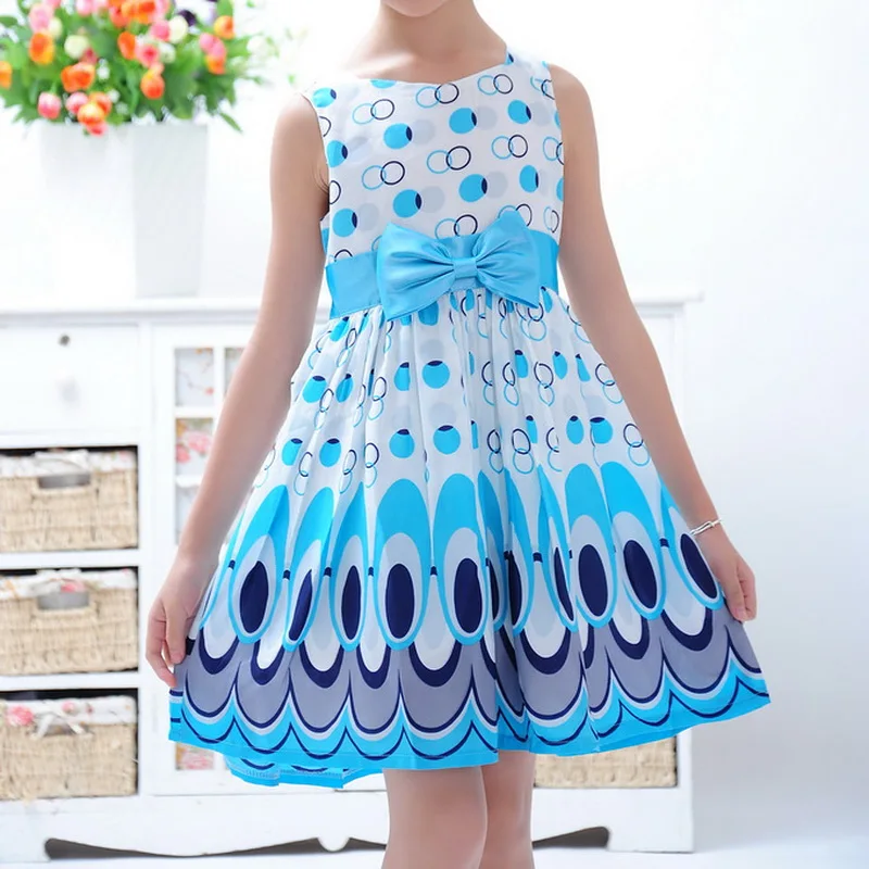 Детское летнее шифоновое платье в горошек без рукавов | Детская одежда и обувь