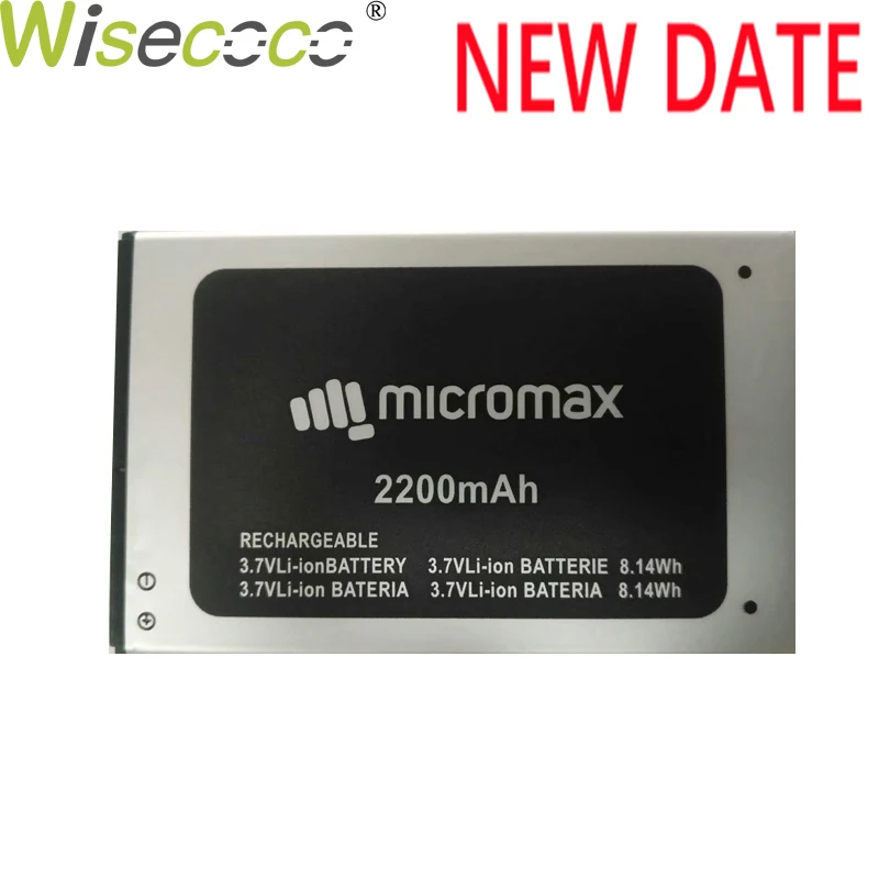 Новый оригинальный аккумулятор WISECOCO емкостью 2200 мАч для Micromax Bolt Q354 умная