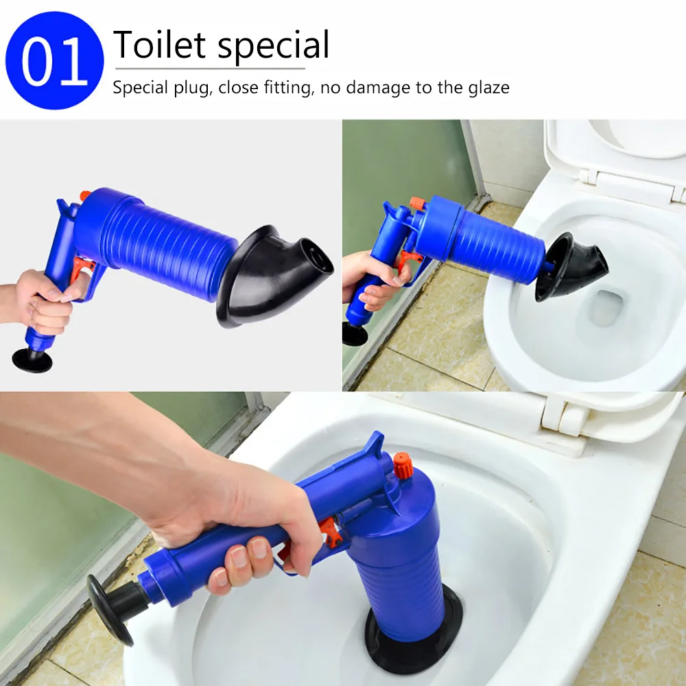 

Air Pump Pressure Pipe Plunger Drain Cleaner Sewer Sinks Basin Pipeline Clogged Remover Bathroom Kitchen Toilet Cleaning Tools
