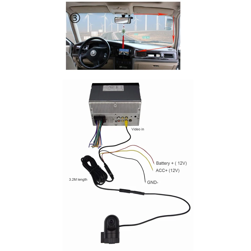 Автомобильный видеорегистратор с камерой автомобильный радиоприемник HD