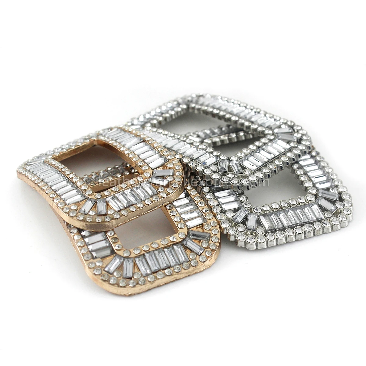 1 пара металлических квадратных стразы застежка Пряжка женская сумка кошелек