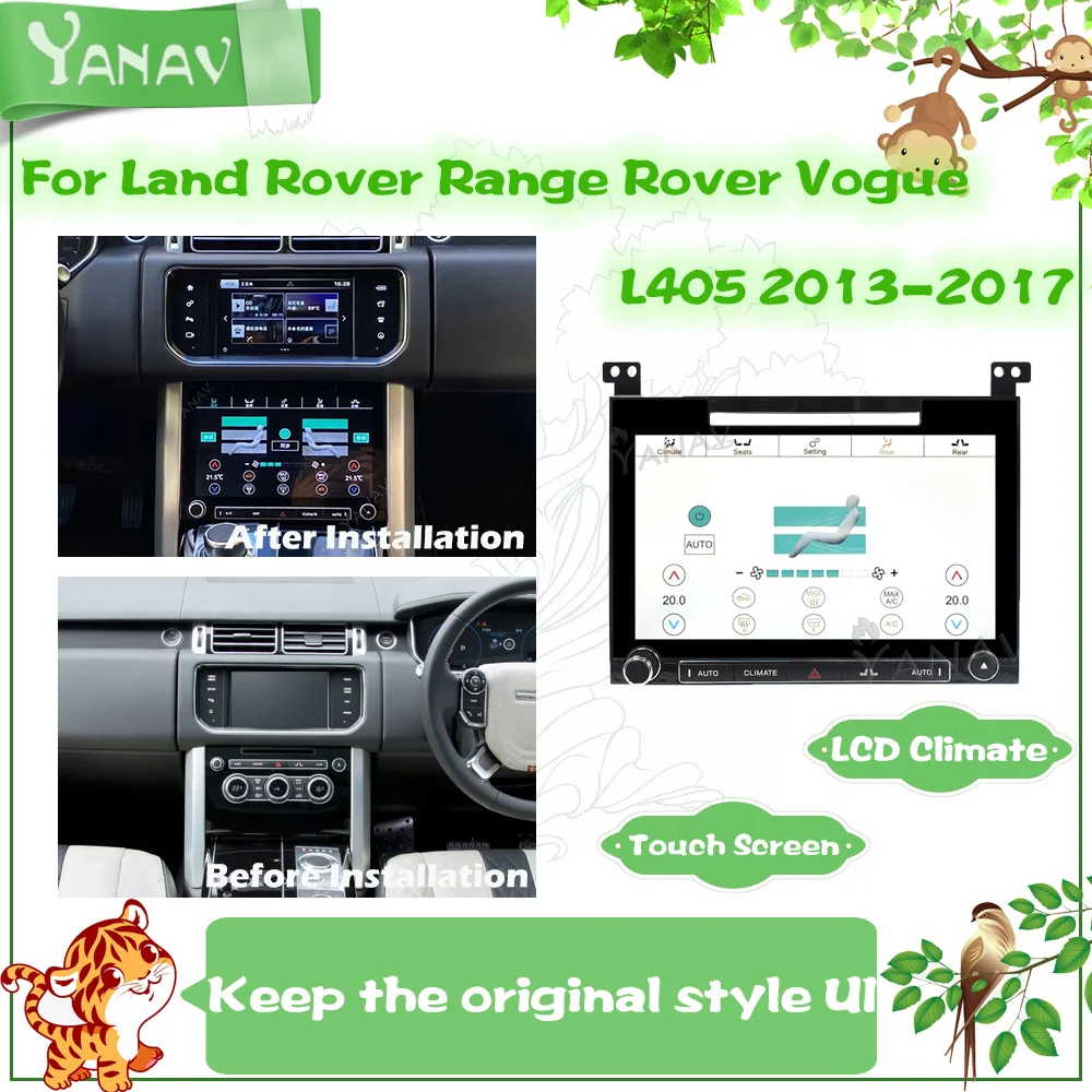 

ЖК-панель с климатическим переменным током для Land Rover Range Rover Vogue L405 2013-2017, сенсорный HD-экран, плата кондиционера, мультимедийный плеер