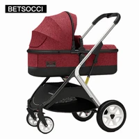 betsocci baby stroller 2 in 1 can sit recline light foldable stroller high landscape two way shock absorber stroller
