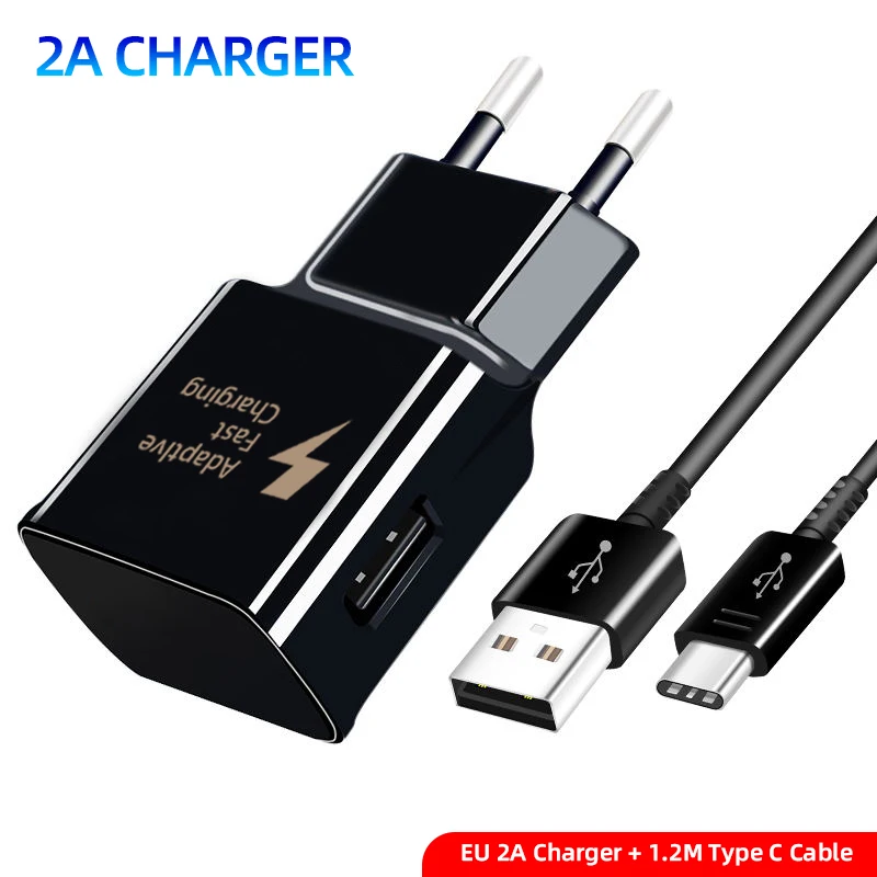 2A EU USB кабель для быстрой зарядки типа C EU/US/KU настенный для samsung Galaxy S9 S8 Plus для huawei P20 Pro адаптер для быстрой зарядки USB C кабель - Тип штекера: 2A EU