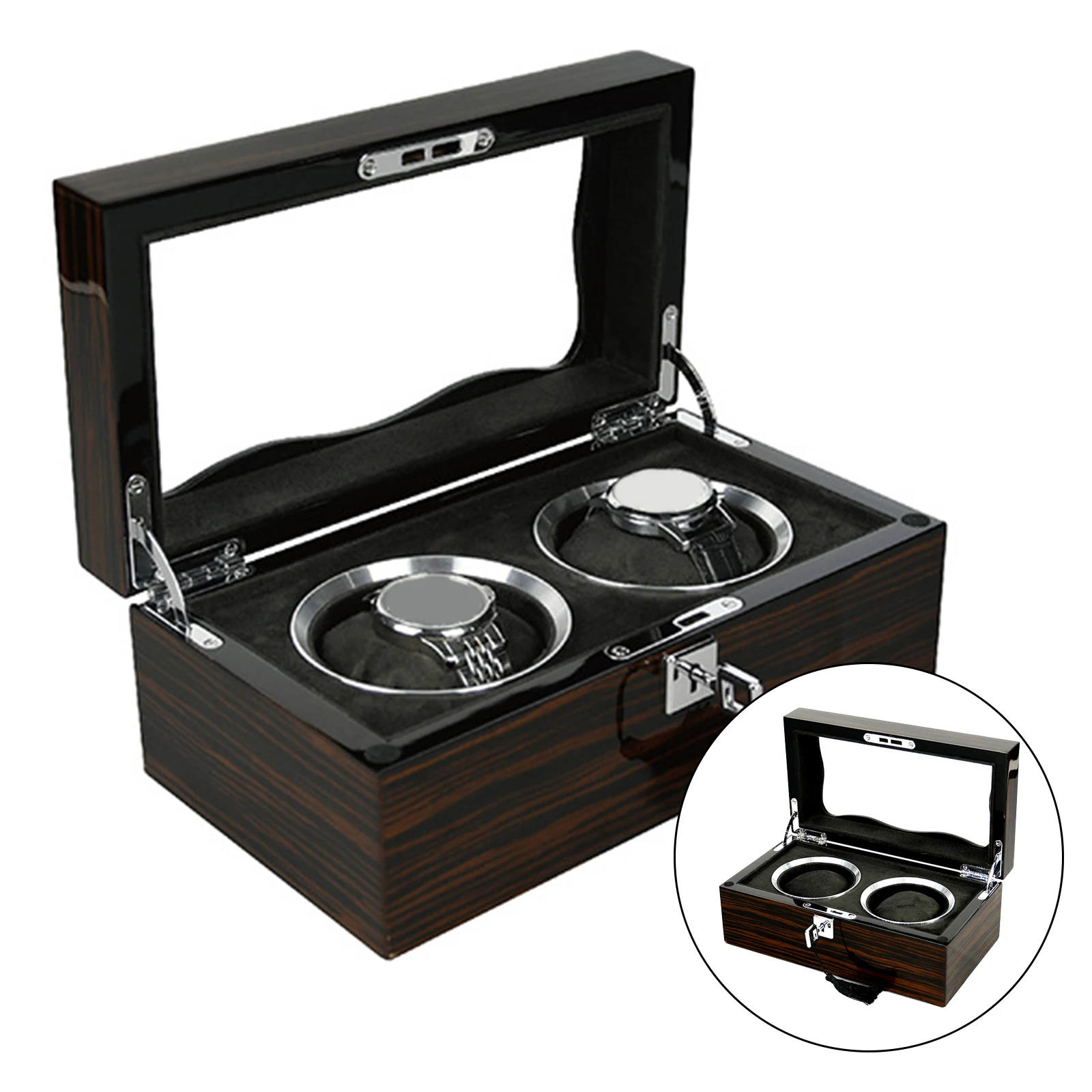 

Wooden Mechanical Watch Display Case Storage Box for Collections Sturdy