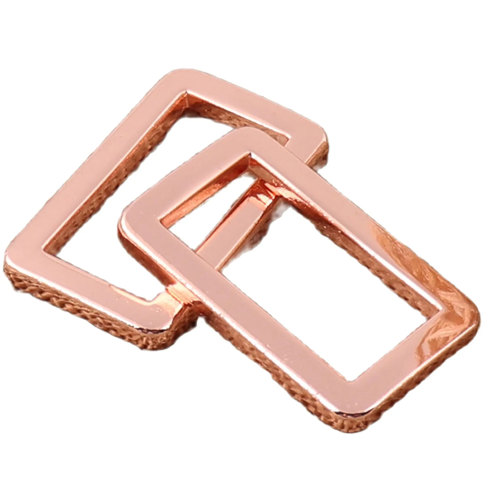 10 шт. розовое золото прямоугольные кольца 25 мм Квадратные Кольца провода петли 1