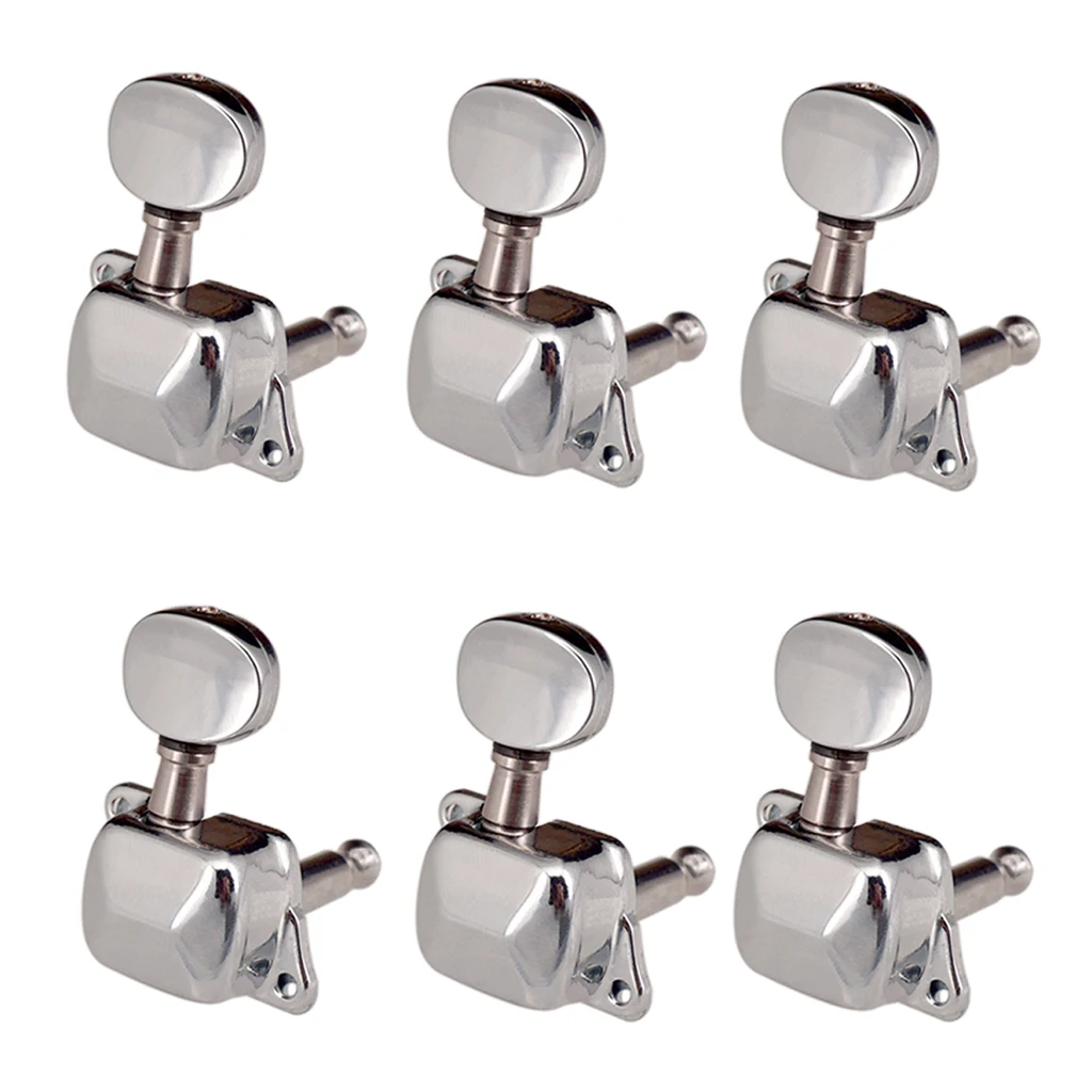 

Tooyful 6pcs 6R Semiclosed Guitar Tuning Pegs Machine Heads for Acoustic Electric Guitar Parts
