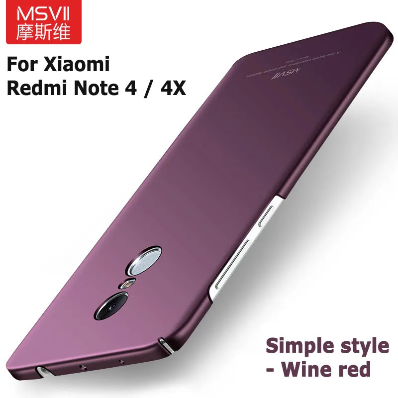 Чехол для Redmi Note 4x тонкий матовый чехол Msvii Xiaomi 4 Global Xaomi из поликарбоната Note4X чехлы