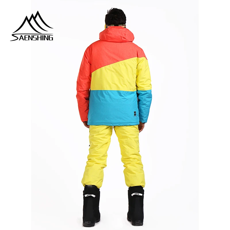 Мужской лыжный костюм SAENSHING водонепроницаемая теплая куртка для сноуборда и