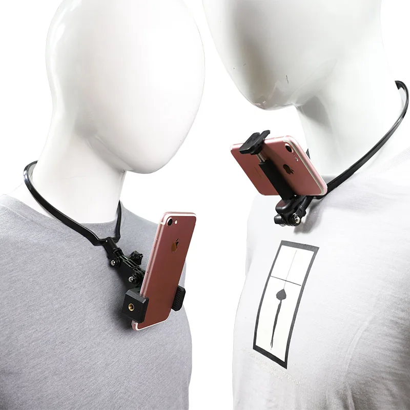

Wearable Smartphone Holder on Neck for POV Photographing Video Recording Selfie for iPhone Samsung Huawei Gopro Sports Cameras