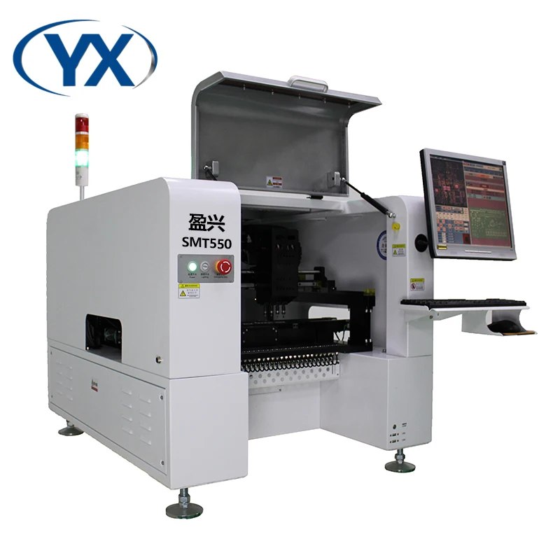 

Price Affordable PCB Equipment SMT550 With Servo Motor 50 Feeder High Speed SMT Pick and Place Machine Chip Mounter