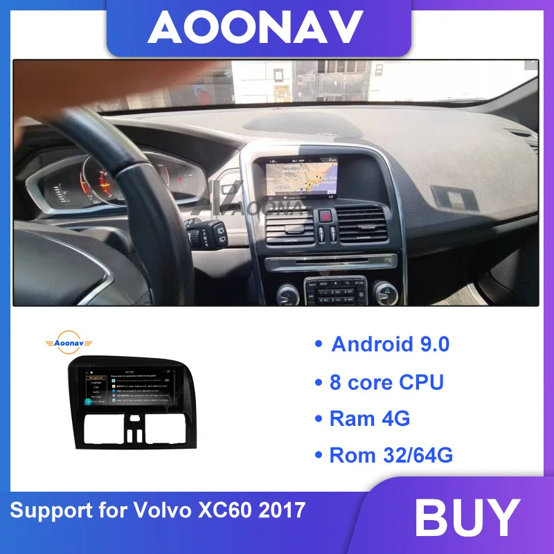 

Автомобильный сенсорный экран радио стерео 2 din android GPS навигация для Volvo XC60 2017 головное устройство авто радио плеер tap recorder