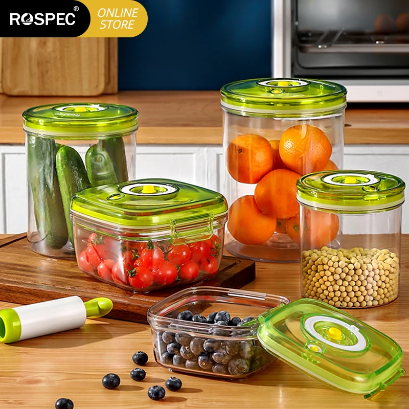 ROSPEC Vacuum Food Container BPA Free Food Storage Box Large Capacity Food Perservation Vacuum Container PCTG Fresh Keeping Box