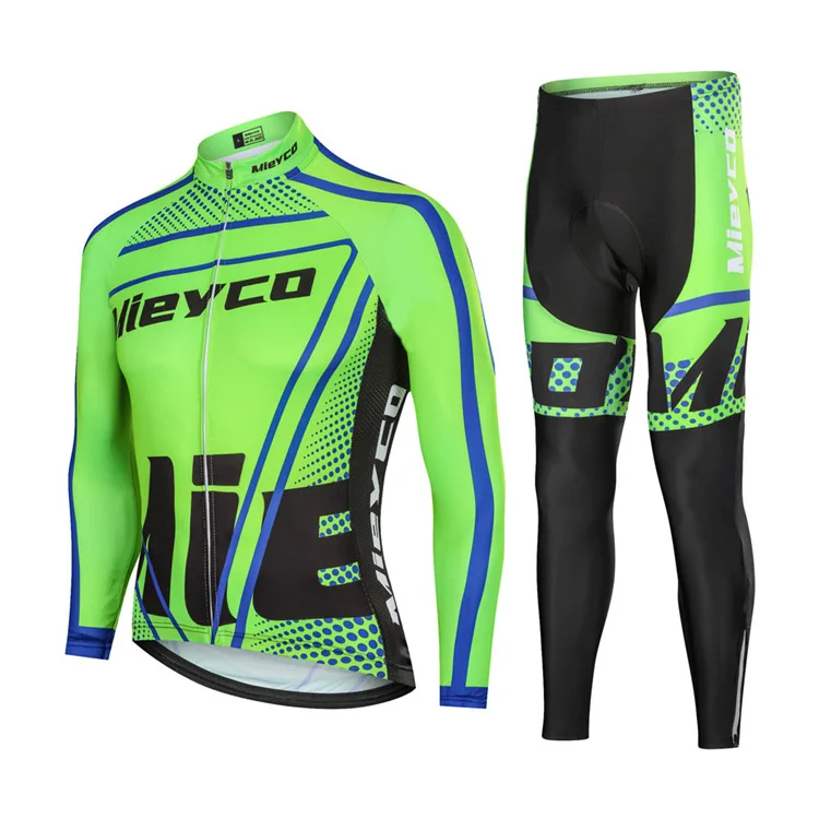 

Spring and Autumn Cycling Jersey Men's and Women's Cycling Jersey Long Sleeve Pattern Strap Set cycling jersey set