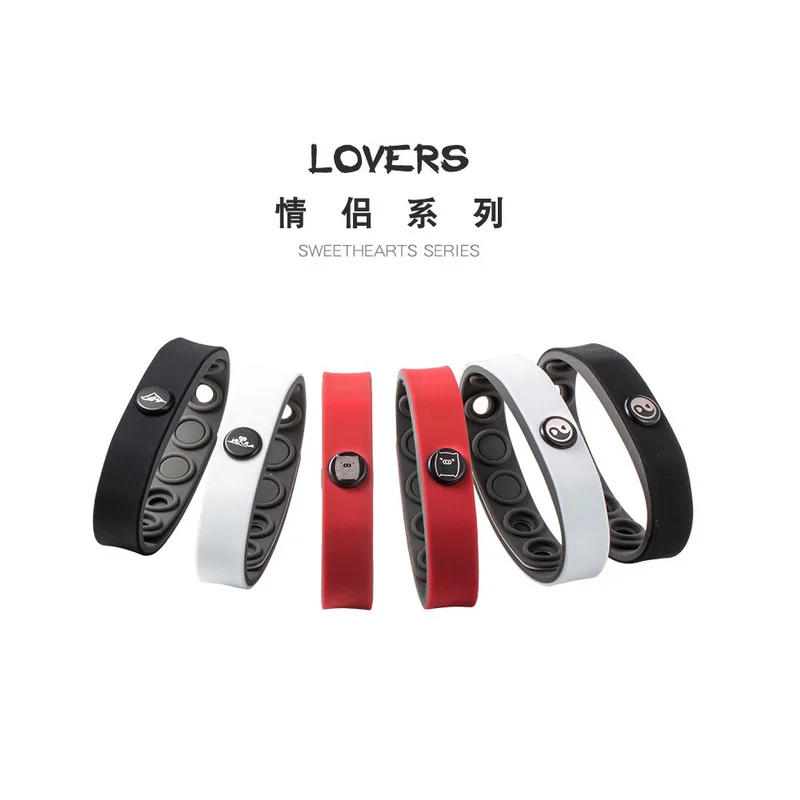 

Biological Anion Energy Bracelet Couple Silica Gel Regulation Sports Fans Wrist Band Anti Fatigue Analgesia Promote Sleep