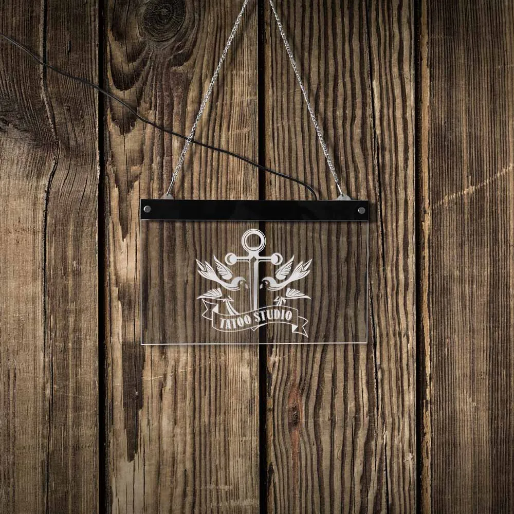 Светодиодное освещение для Временной Татуировки якорь светодиодный птица