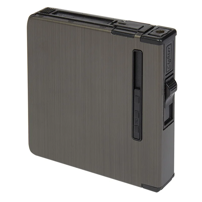 Турбо-зажигалка газовая зажигалка металлический чехол для сигарет