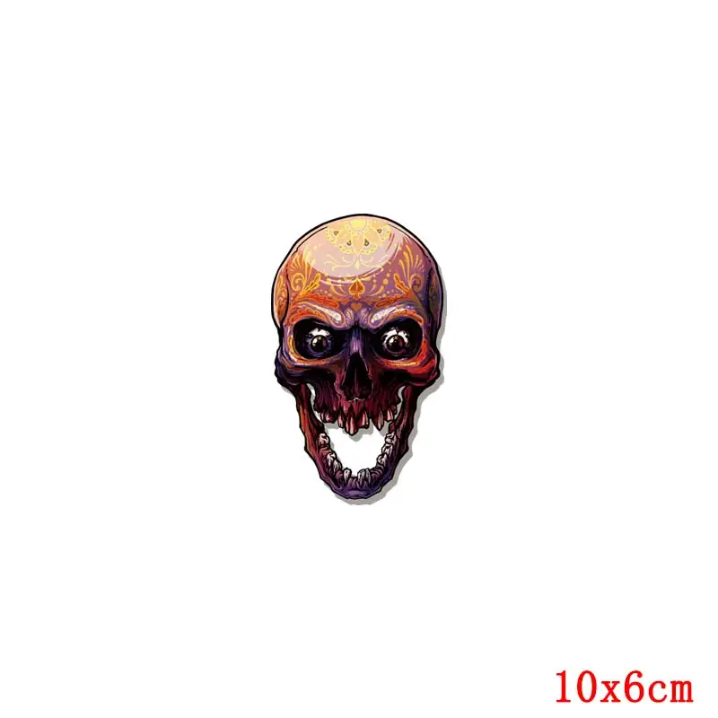 Панк ветка роза любовь теплопередача цветок череп термопередача Сделай Сам