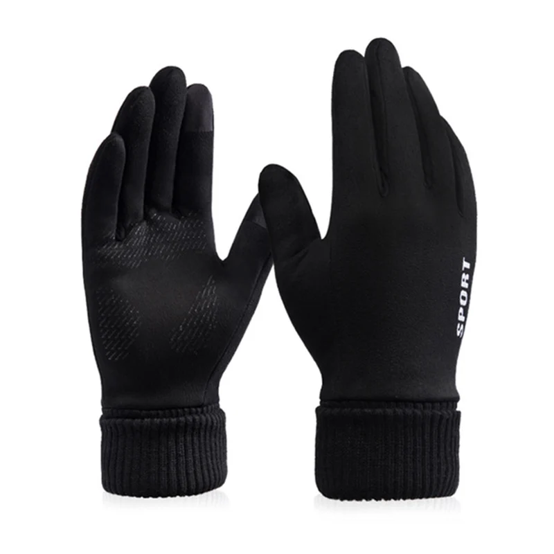 

Winter Men Gloves Outdoor Keep Warm Touch Screen Riding Motorcycle Gloves Male Suede Windproof Cold Gloves Full Finger Guantes