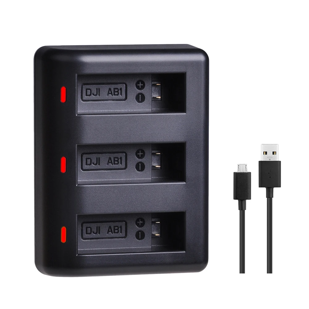 DuraPro 2 шт. 1300 мАч AB1 Замена батарейный блок камеры+ светодиодный 3-слоты USB Зарядное устройство для DJI Osmo AB1 пульт дистанционного управления для спортивной Камера