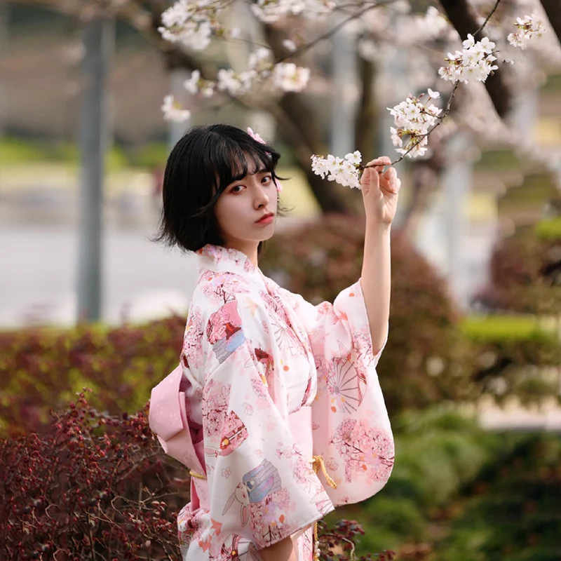 

Women's Yukata Traditional Japan Kimono Bath Robe Photography Dress Cosplay Costume Vintage Clothing