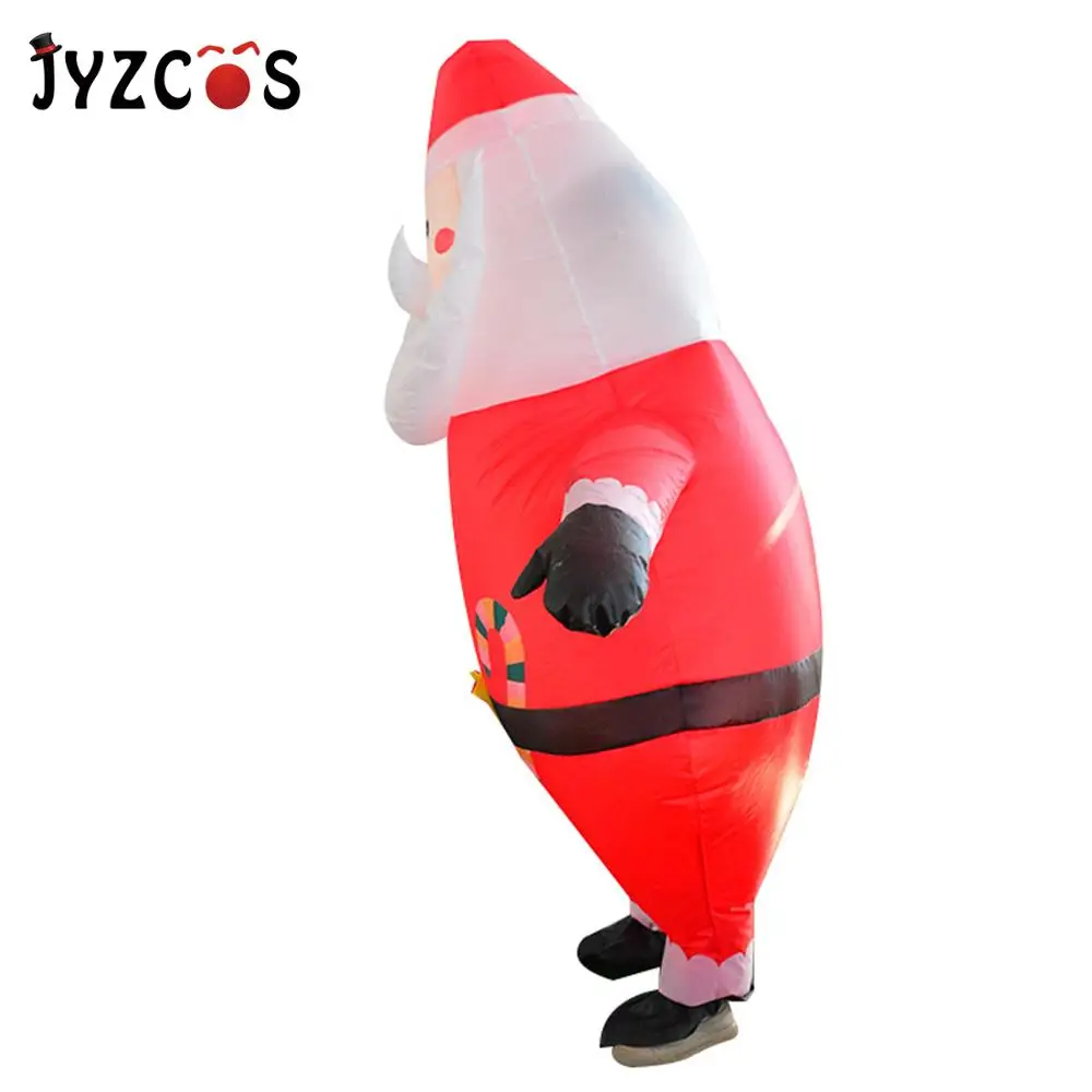 JYZCOS Adults Santa Claus Inflatable Costume Christmas Halloween Blow Up for Women Men Birthday Cosplay Party Outfits | Тематическая