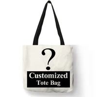 Индивидуальная женская сумка-тоут, льняная Холщовая Сумка с принтом логотипа на заказ, сумки для покупок «сделай сам»