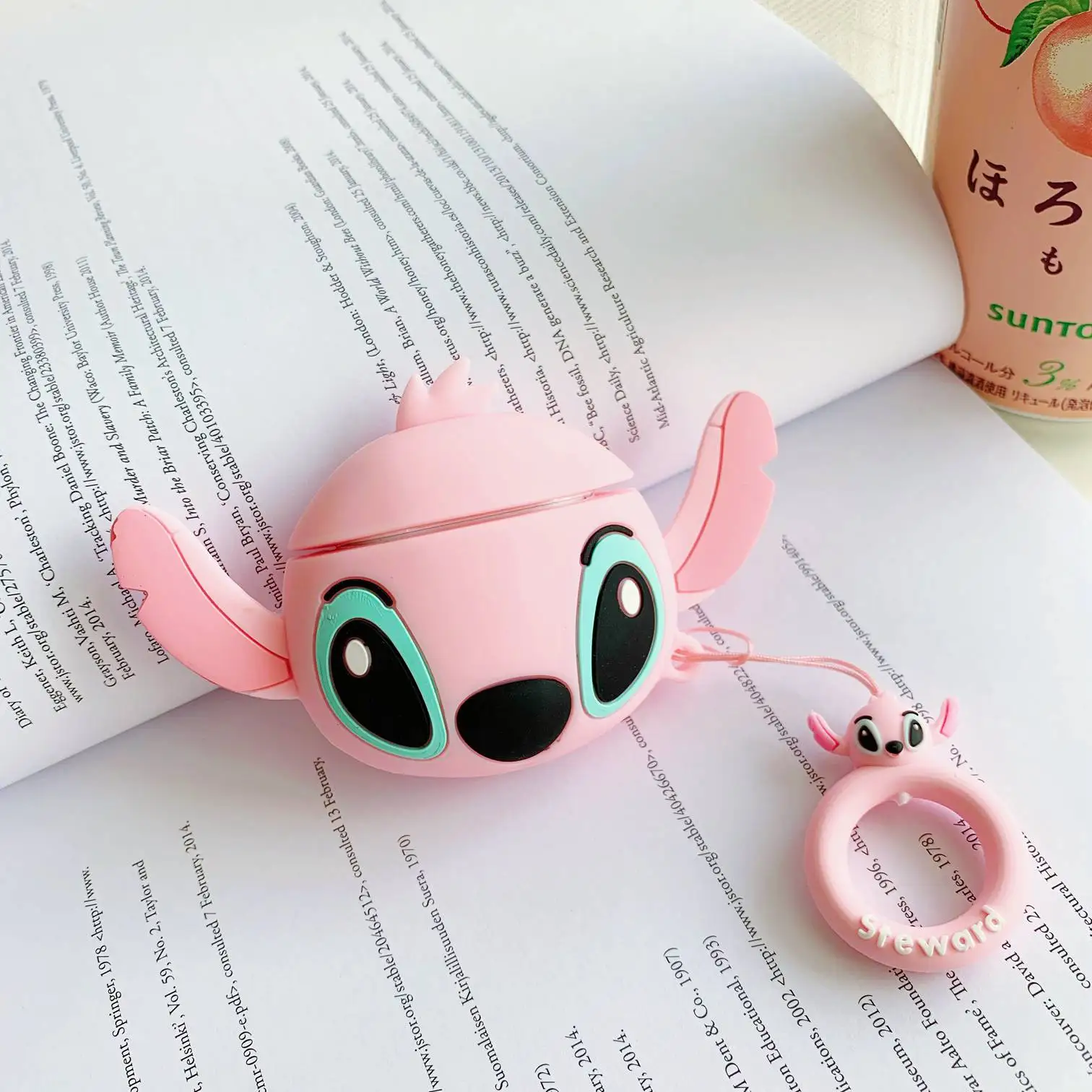 C7 Чехол для AirPods с милым динозавром, авокадо, мультяшным медведем, силиконовый чехол для наушников с кольцом на ремешке, чехол для Apple Air pods, 2 Чехол, fundas - Цвет: C7